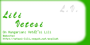 lili vetesi business card